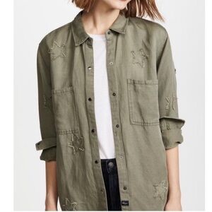 Rails Marcel Sage with Stars Green Women’s Size Small with Stars